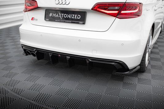 Diffuseur arrière Audi A3 S-Line Sportback 8V (Version avec double embout d'échappement d'un côté)